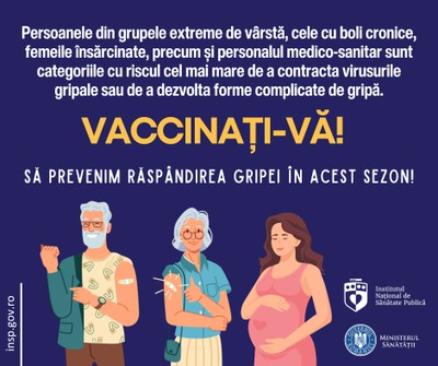 Importanța vaccinării antigripale - Card Social media, Gripa 1